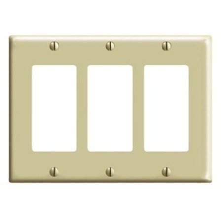 LEVITON Wallplates Mid Nyl 3G Decr-I PJ263-I